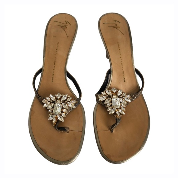 Giuseppe Zanotti Jeweled Design Heeled Thing Sandals Women’s Size 41 EU - Picture 2 of 10
